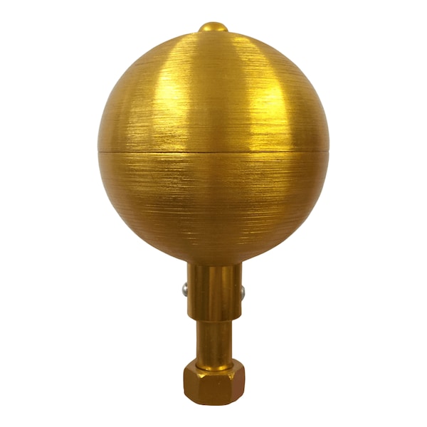 Aluminum Ball Ornament 6" Gold